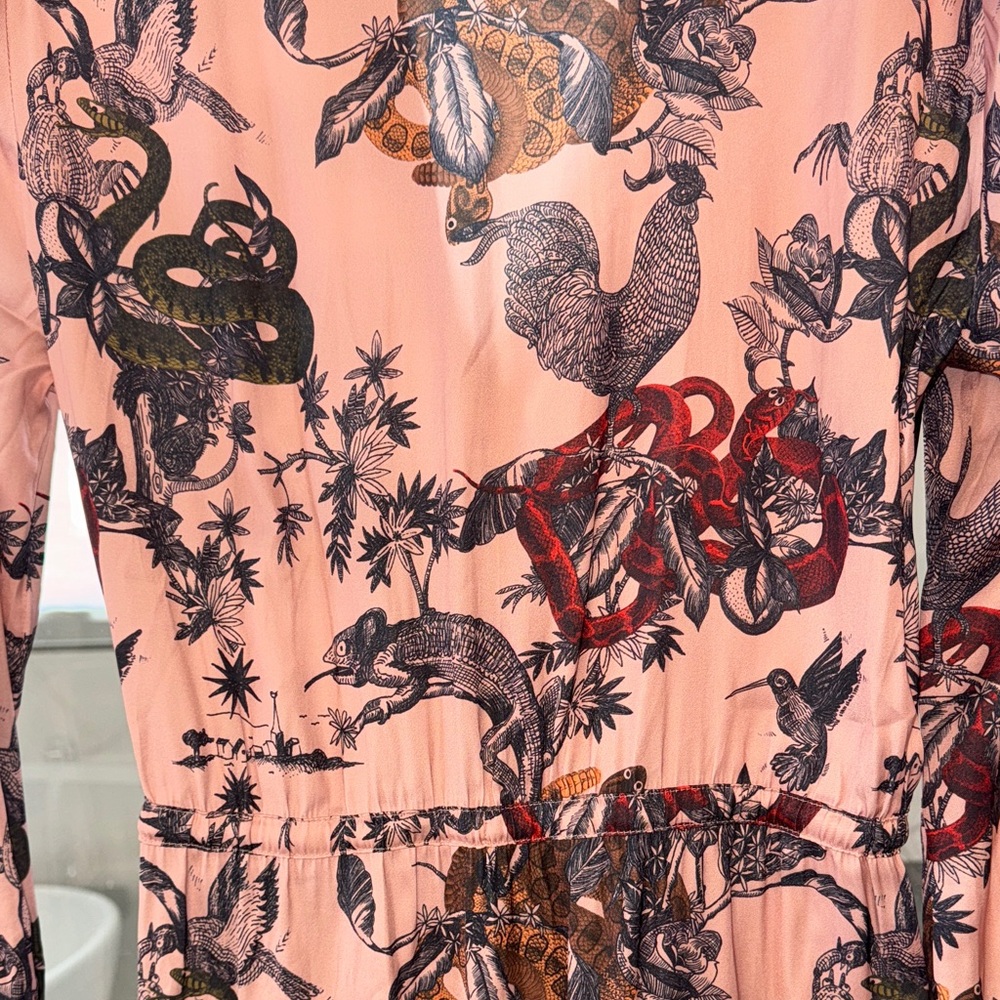 Scotch & Soda Dusty Rose Witchy Print Long Sleeve Dress - Picture 6 of 13